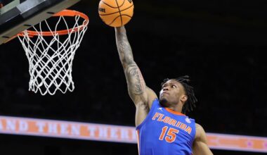 Alijah Martin #15 of the Florida Gators