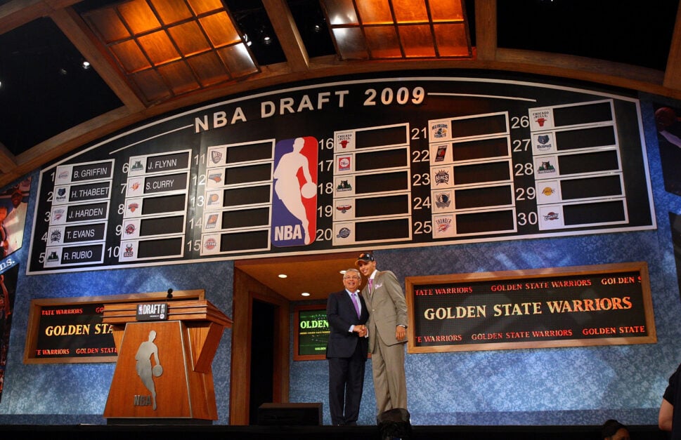 Steph Curry was picked by the Golden State Warriors as the seventh pick in the 2009 NBA Draft