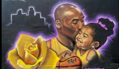 Gianna & Kobe Bryant Lakers Mural