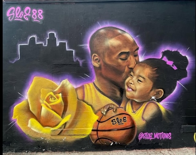 Gianna & Kobe Bryant Lakers Mural