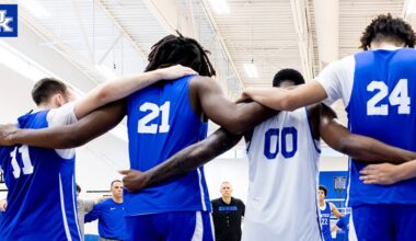 Scenes from around Kentucky Basketball practice include Jayden Quaintance in uniform