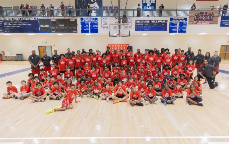 The Atlanta Hawks debuted their Jr. Hawks Summer Shooting Clinic on June 4 (Photo provided by Atlanta Hawks).