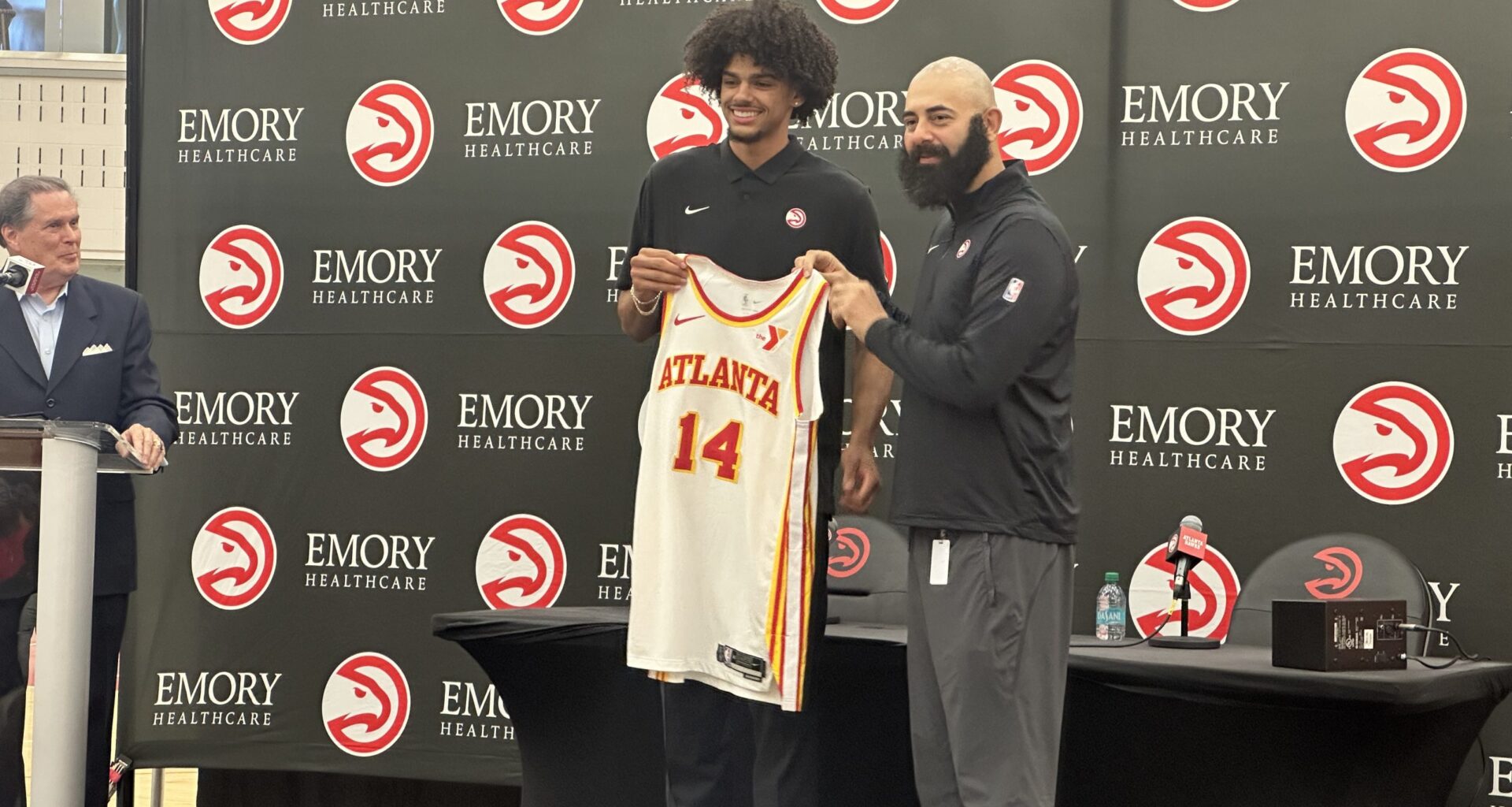 Asa Newell introduced as Hawks' first-round NBA draft pick