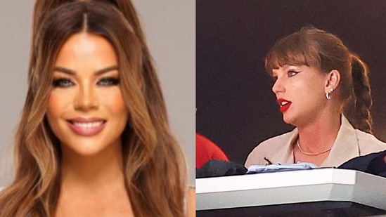 Jackie Redmond said that Taylor Swift drew attention to the NHL and gave the game exposure, which it does need.(X/ AFP)