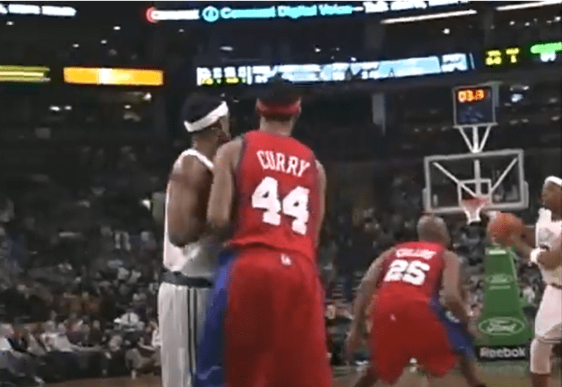 Curry played defense and didn't touch the ball during his blink-and-you-miss-it debut