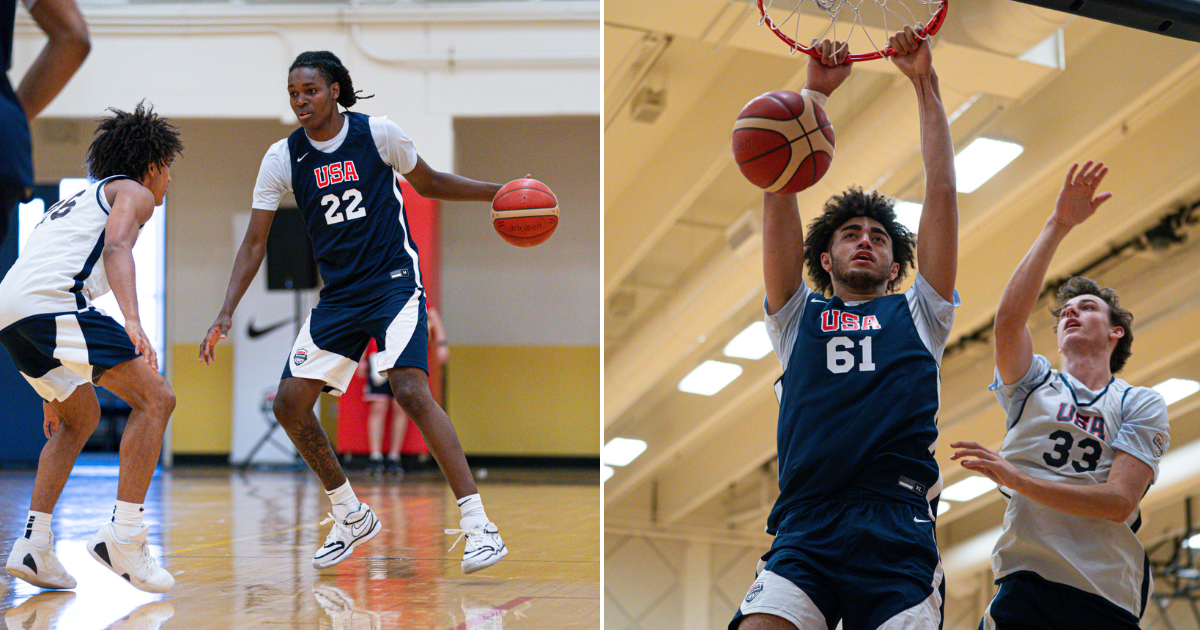 Jayden Quaintance gets shots up at Kentucky basketball practice (Photo via Chet White, UK Athletics)