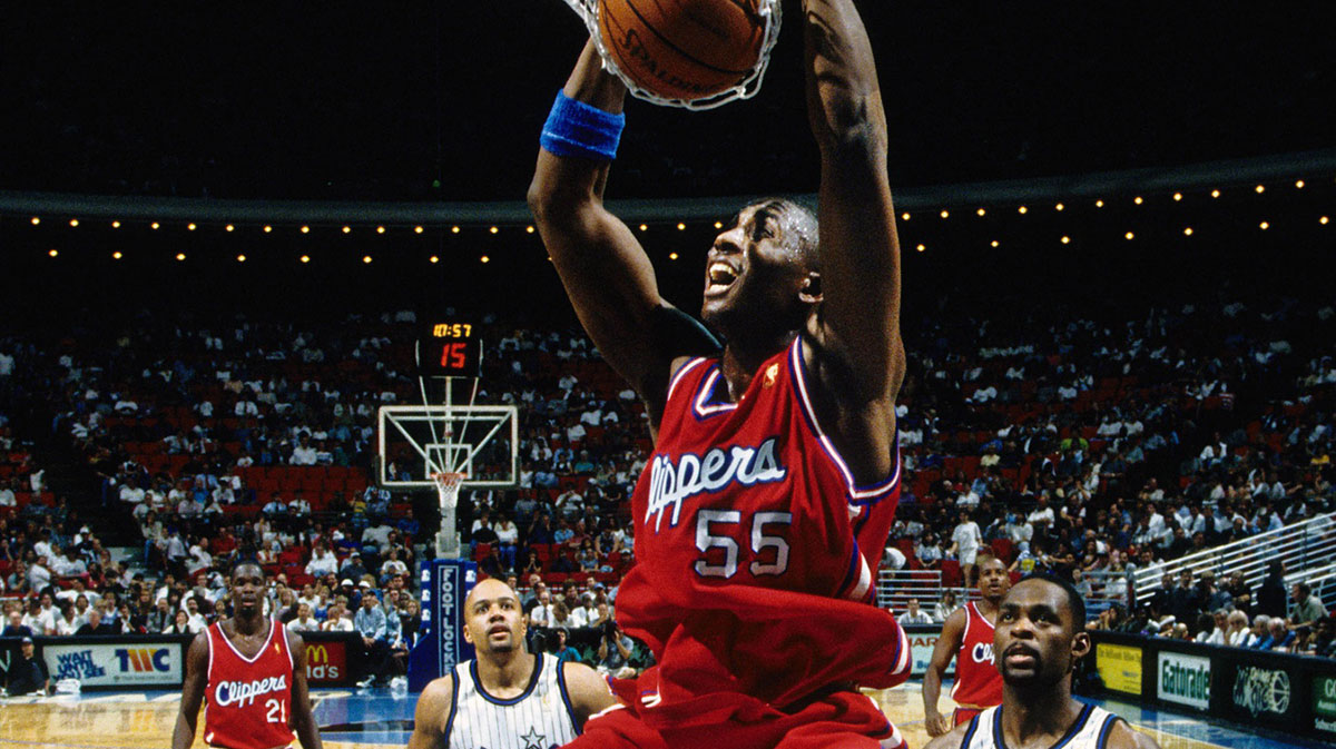 Los Angeles Clippers forward Lorenzen Wright (55) against the Orlando Magic at the Orlando Arena.