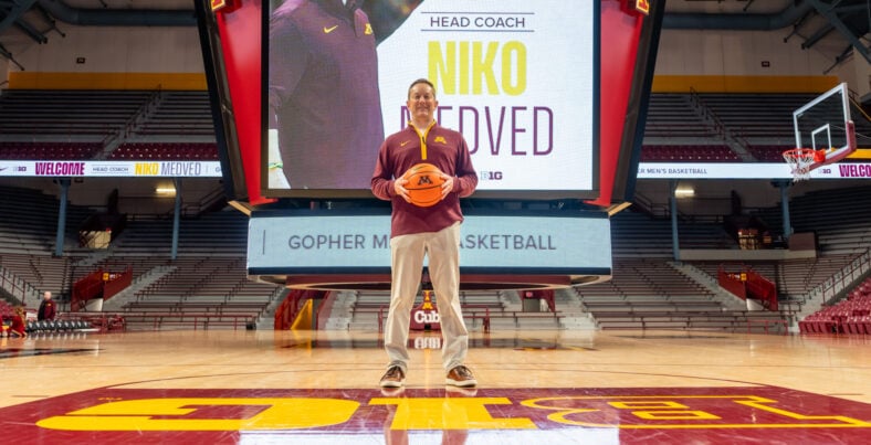 Minnesota Gophers men's basketball coach Niko Medved