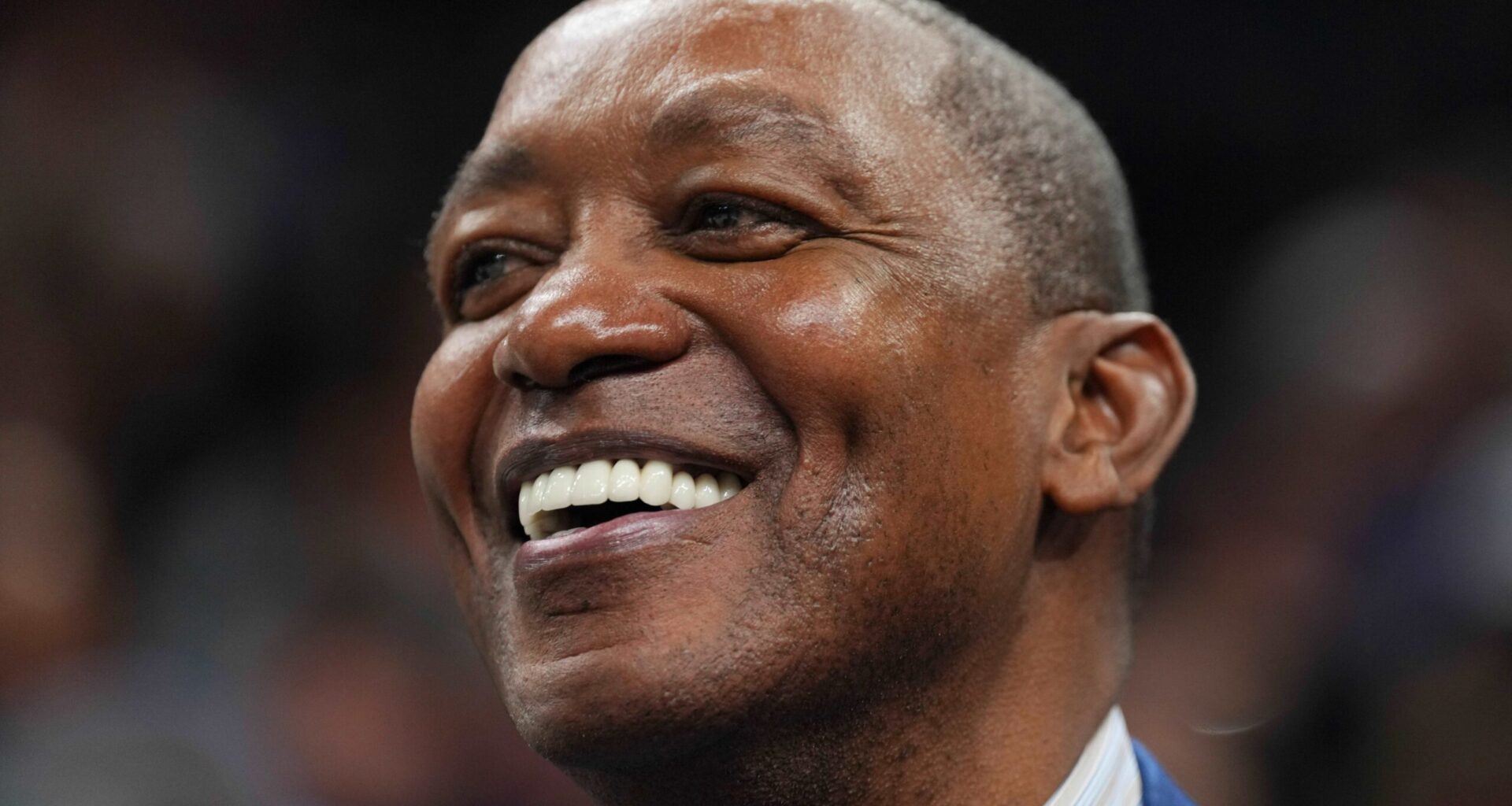 Basketball Hall of Fame player Isiah Thomas looks on during the second half of the game between the Phoenix Suns and the Cleveland Cavaliers at Footprint Center.