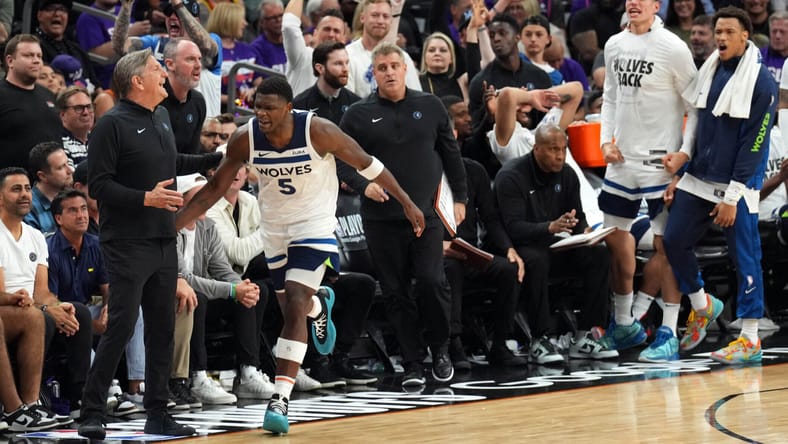 Micah Nori, Chris Finch, Anthony Edwards - Minnesota Timberwolves at Denver Nuggets