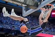 Duke forward Cooper Flagg (2) dunks during the second half of an NCAA college basketball...