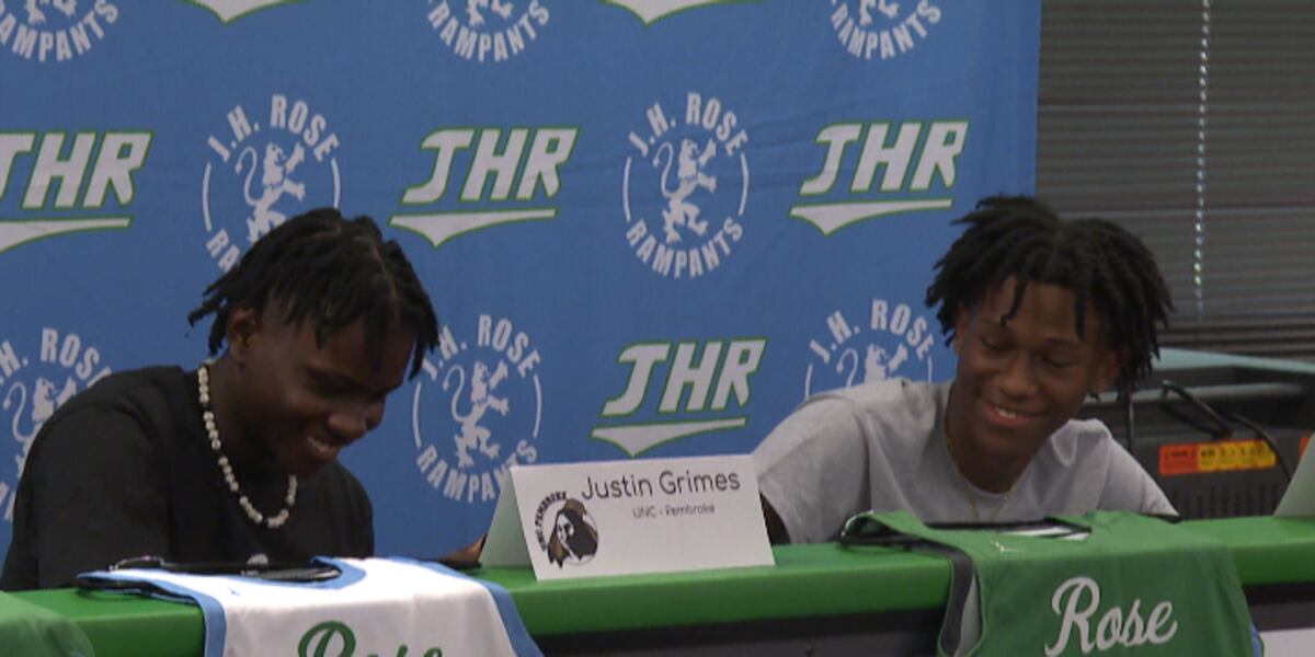 Three J.H. Rose Basketball Players commit to play in college