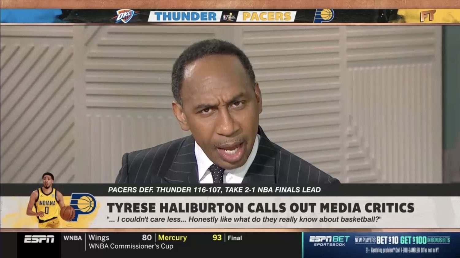 Stephen A. Smith warns Tyrese Haliburton not to criticize him