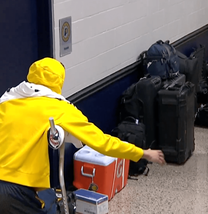 Tyrese Haliburton greets his Pacers teammates after Game 7 of the NBA Finals on June 22, 2025.