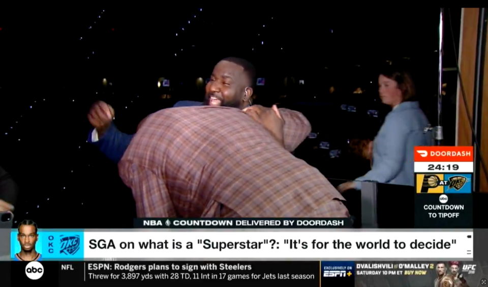 O'Neal and Perkins were playfully joking around