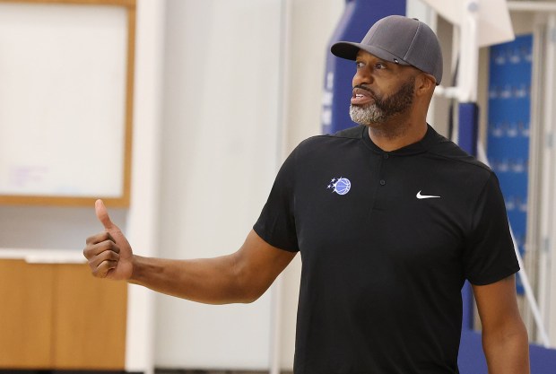 Orlando Magic head coach Jamahl Mosley is pictured before a...