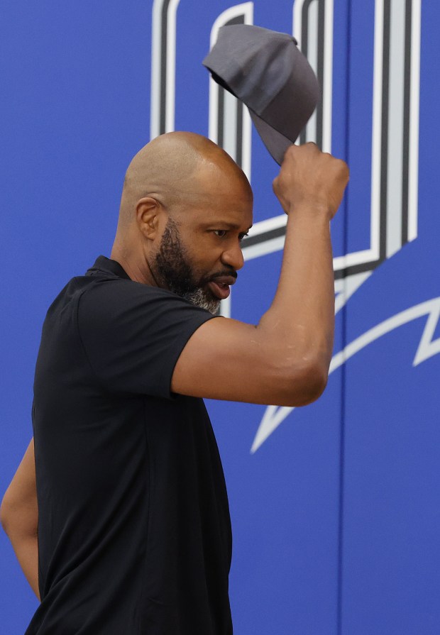 Orlando Magic head coach Jamahl Mosley is pictured before a...
