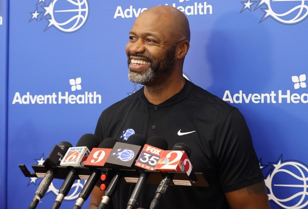 Orlando Magic head coach Jamahl Mosley is pictured during a...