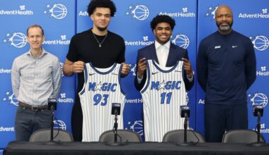 Jase Richardson, Noah Penda introduced by Orlando Magic