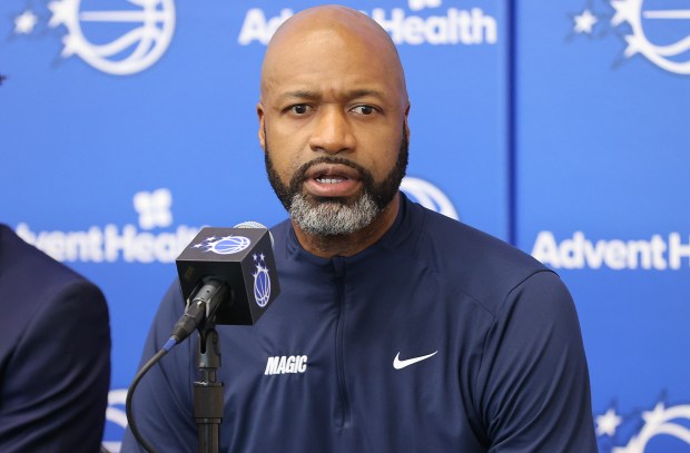 The Orlando Magic announce their newest draftees during a press...