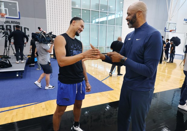 The Orlando Magic announce their newest draftees during a press...