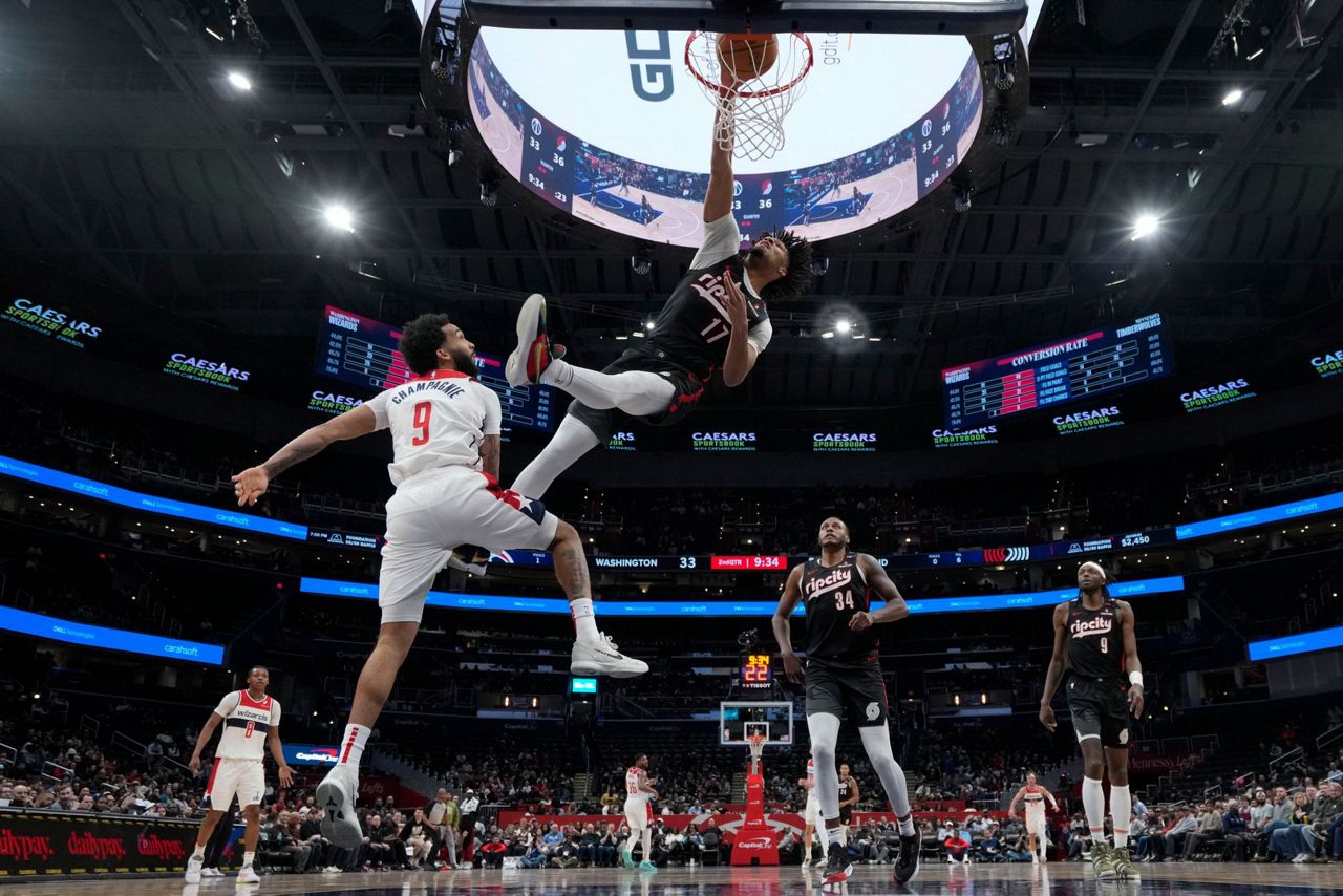 Shaedon Sharpe makes a case for the best dunk in the NBA this season