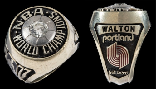 Bill Walton's Trail Blazers championship ring.
