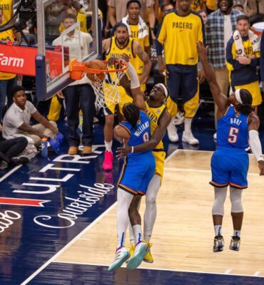 Pascal Siakam Jalen Williams NBA Finals June 2025.