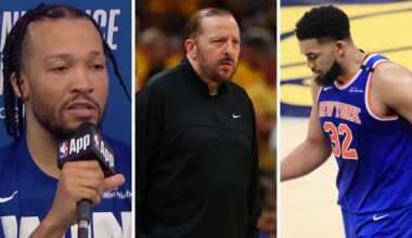 Jalen Brunson response to question about Tom Thibodeau’s future, video, New York Knicks loss to Indiana Pacers, future, direction, trades, Karl-Anthony Towns, latest news