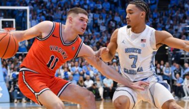 Junior guard Isaac McKneely hit the 1,000-point mark for his career Saturday against North Carolina.