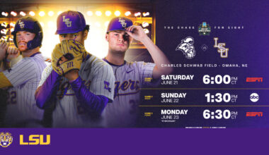 LSU Meets Coastal Carolina in CWS Finals at 6 p.m. CT Saturday – LSU