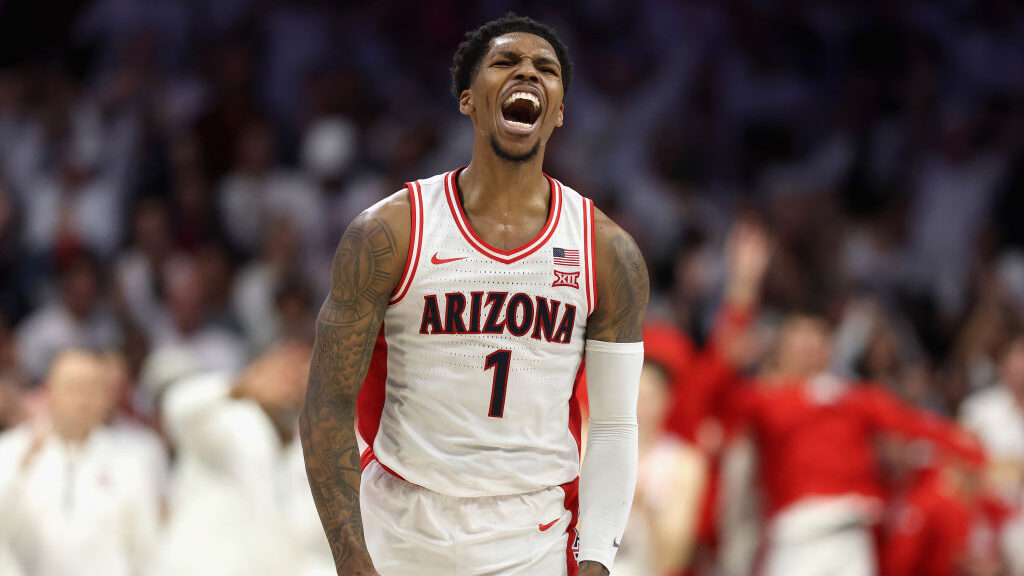 Arizona Wildcats guard Caleb Love is expected to sign a two-way contract with the Portland Trail Bl...