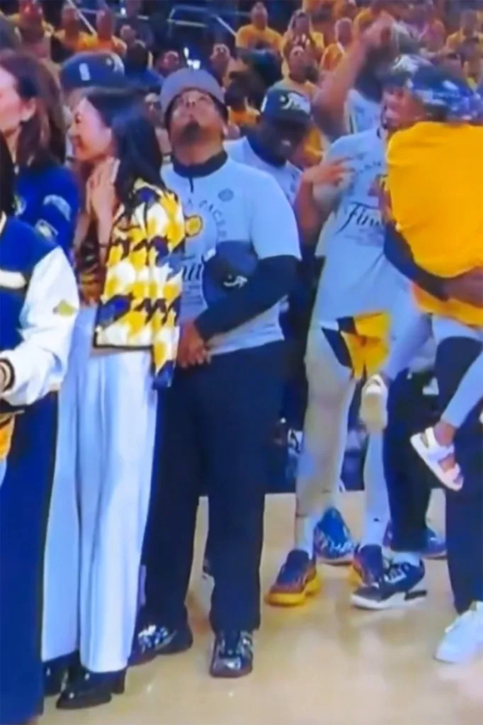 Tyrese Haliburton seemed to think he was going to win the MVP <br>award for the Eastern Conference finals. Screengrab via X/@calebnixonmedia