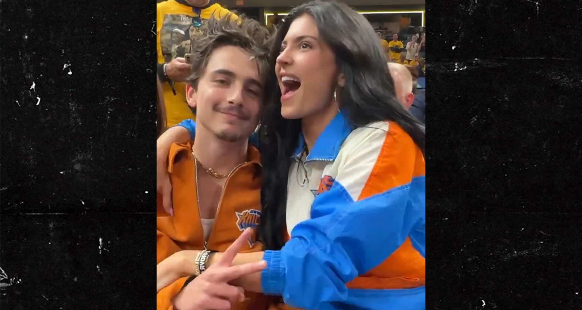 Kylie Jenner and Timothée Chalamet Attend Knicks Playoff Game in Indiana