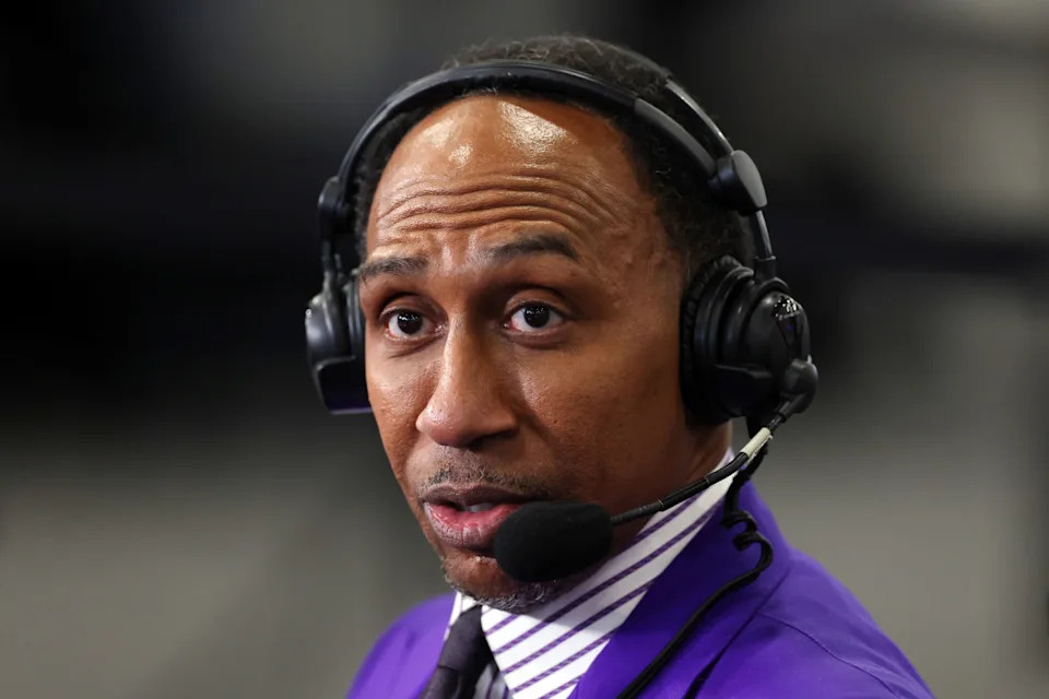 LAS VEGAS, NEVADA - FEBRUARY 08: Sports television personality Stephen A. Smith is seen on Radio Row ahead of Super Bowl LVIII at the Mandalay Bay Convention Centeron February 08, 2024 in Las Vegas, Nevada. (Photo by Rob Carr/Getty Images)Rob Carr&sol;Getty Images