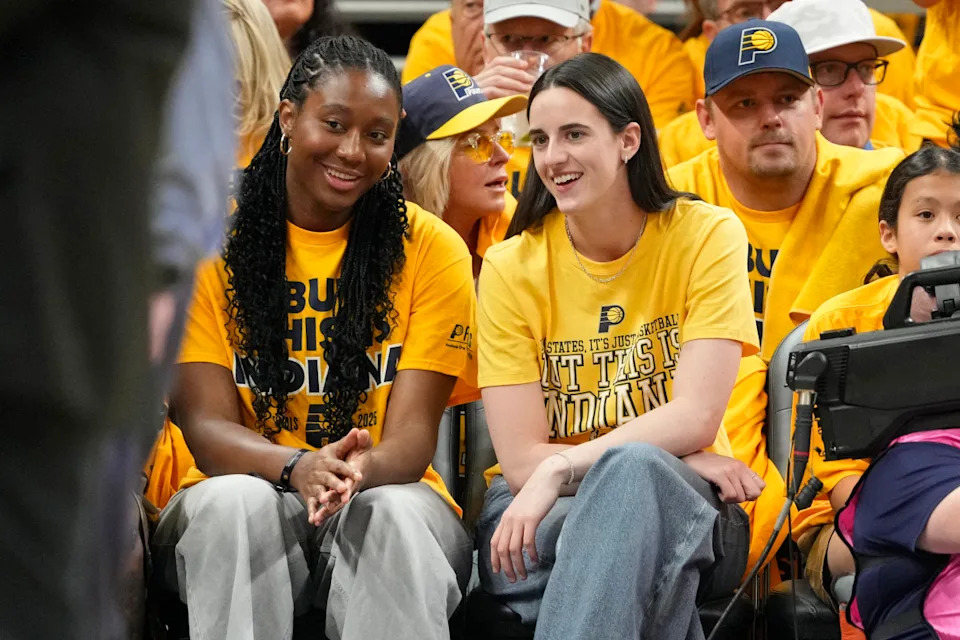 Indiana Fever stars Caitlin Clark and Aliyah BostonKyle Terada-Imagn Images