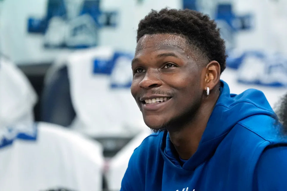 Minnesota Timberwolves guard Anthony Edwards.© Bruce Kluckhohn-Imagn Images