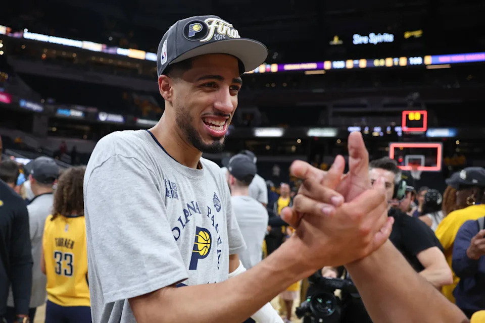 Indiana Pacers guard Tyrese Haliburton © Trevor Ruszkowski-Imagn Images