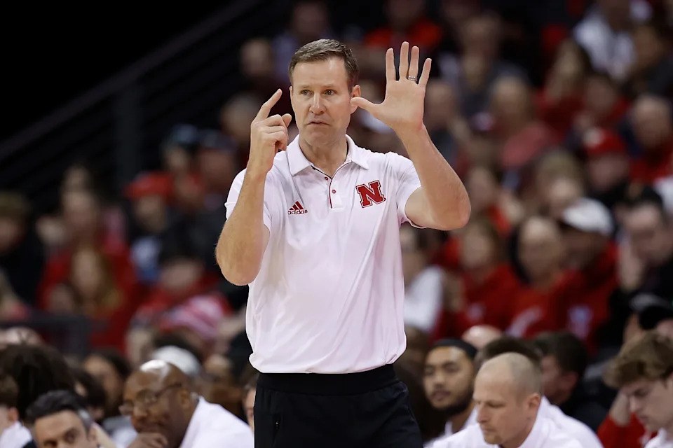 MADISON, WISCONSIN - JANUARY 26: Fred Hoiberg head coach of the Nebraska Cornhuskers during the first half of the game against the Wisconsin Badgers at Kohl Center on January 26, 2025 in Madison, Wisconsin. (Photo by John Fisher/Getty Images)