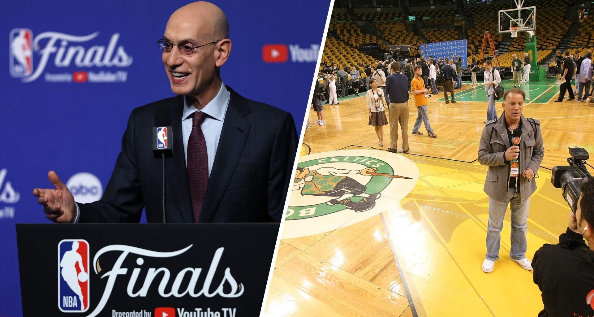 Adam Silver admits mistake with NBA Finals Logo and explains why they were removed from courts, 'we'll look at it...' 