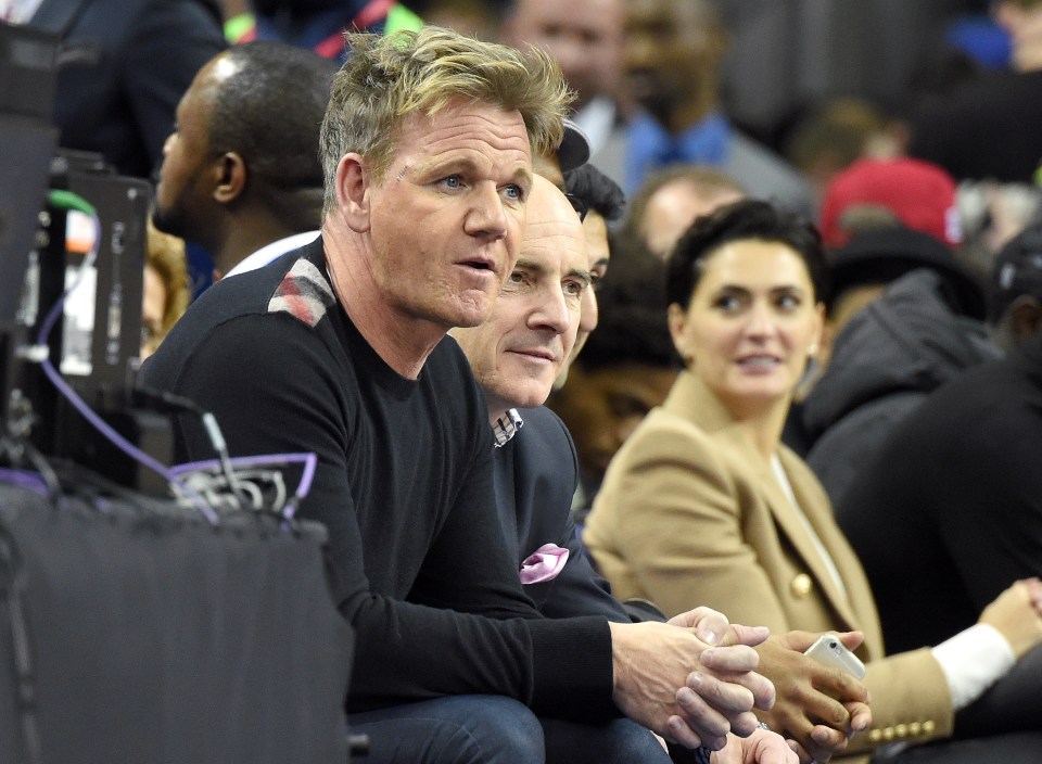 Gordon Ramsay also took in an NBA game