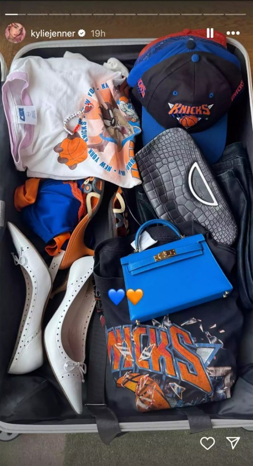 Kylie Jenner teases $200 Knicks-themed lingerie packed to support Timothee Chalamet before NBA playoff disaster