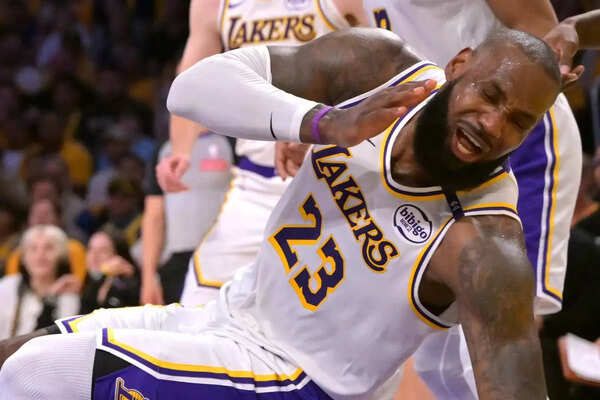 LeBron James in Game 2 (Image via Imagn) LeBron James of the Lakers