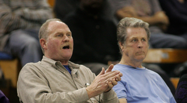 (Image via Getty: Stan Love with Brian Wilson) NBA-STAN-2025