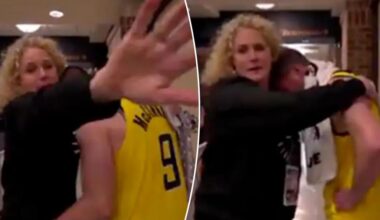 Pacers staffer has tense moment with ESPN crew while consoling TJ McConnell at NBA Finals