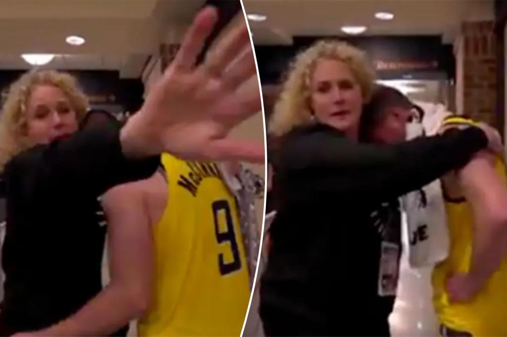 Pacers staffer has tense moment with ESPN crew while consoling TJ McConnell at NBA Finals