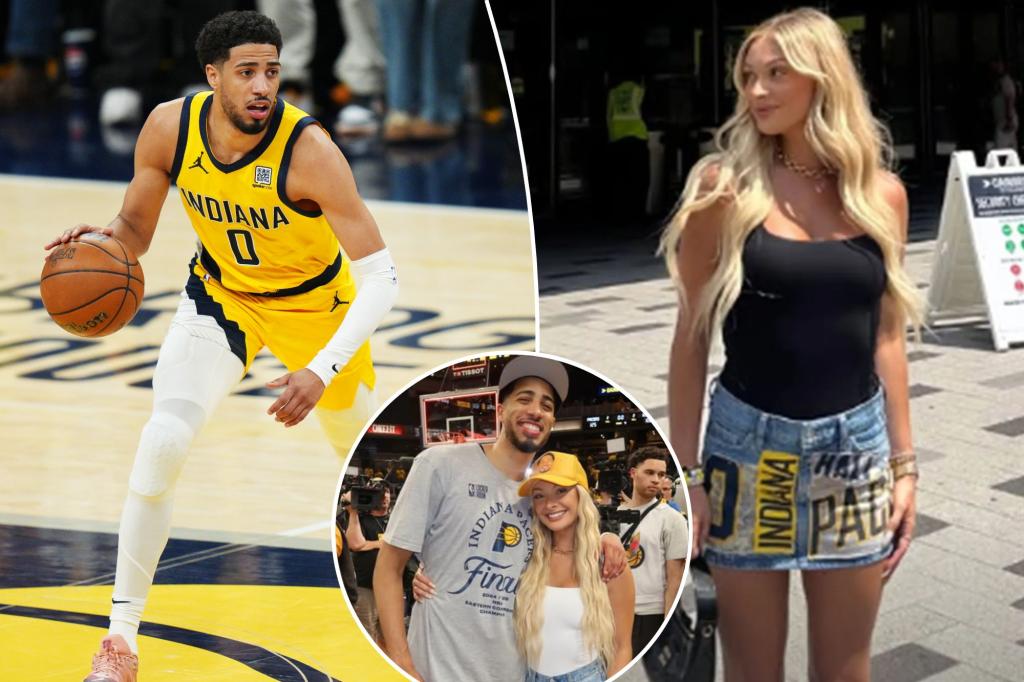 Tyrese Haliburton's girlfriend stuns in custom Pacers style for Game 3