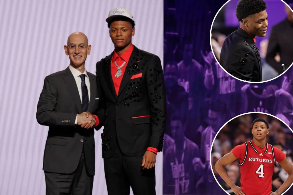 Polarizing Rutgers prospect Ace Bailey selected fifth by Jazz in 2025 NBA Draft