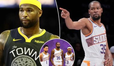 Kevin Durant responds after Demarcus Cousins claims Suns had 'fist fights'