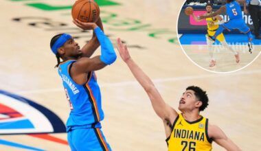 Thunder cruise to Game 2 win over Pacers to even NBA Finals